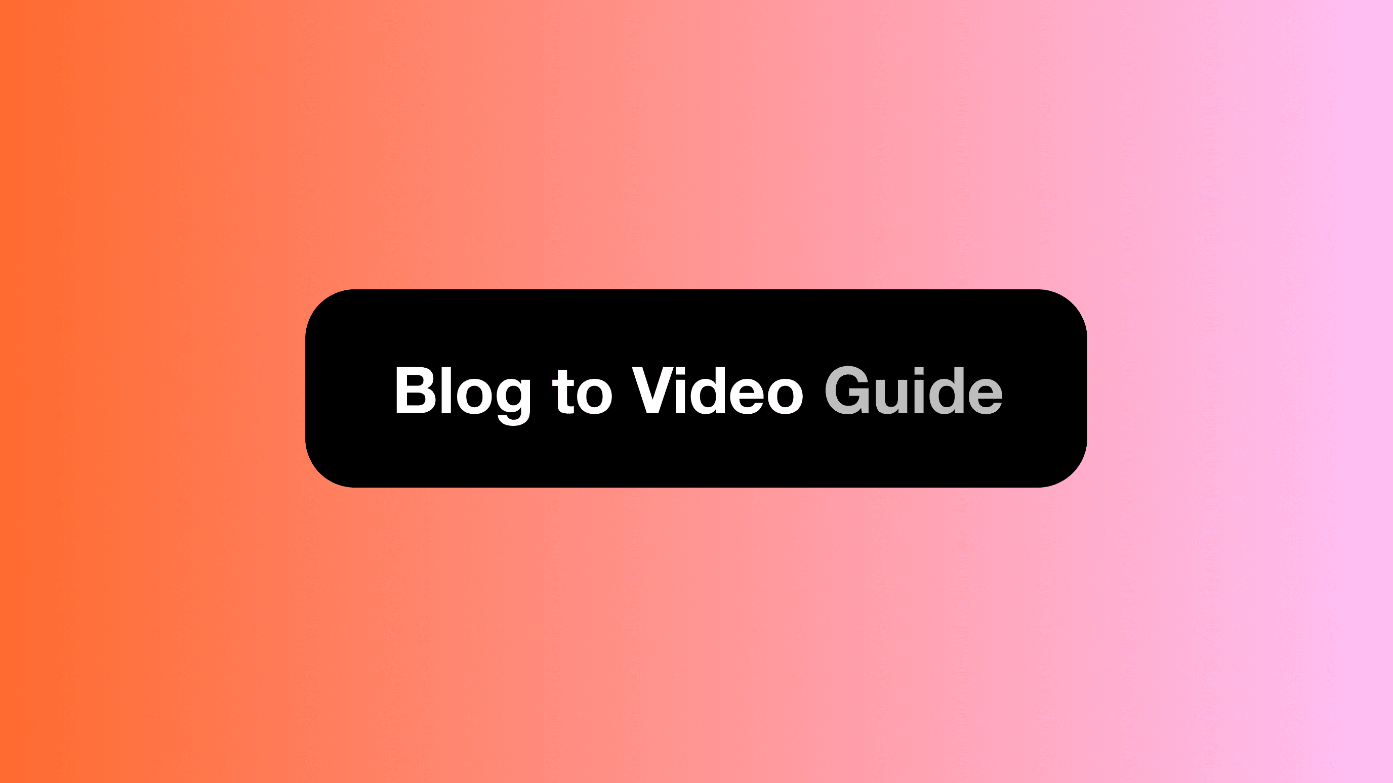 Blog to Video: How to Convert Articles with AI