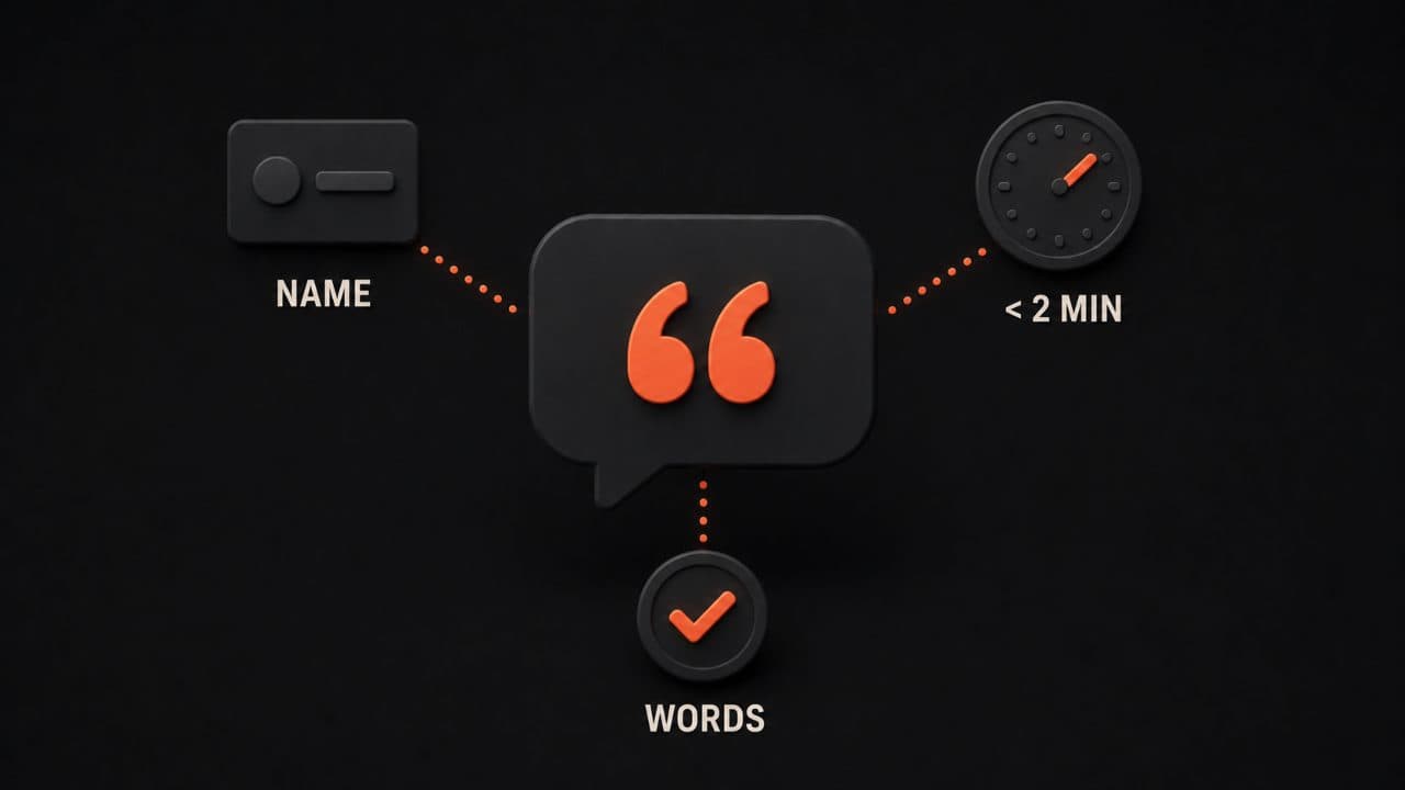 Authenticity essentials for video testimonials showing real words, real identity, and short duration